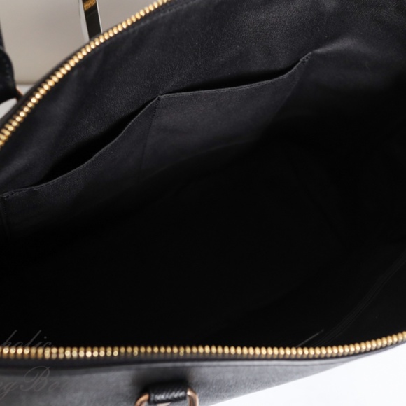 NWT Coach Gallery Tote in Black Crossgrain Leather - Picture 7 of 8